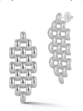 Silver Link Cascade Earrings - NWOT